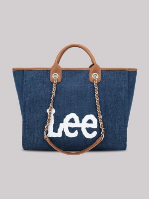 Womens Printed Logo Tote:Dark Denim:ONE SIZE main view