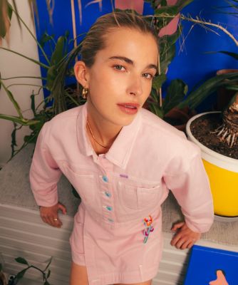 Women's Lee® x Ruohan Wang Crop Chore Jacket in Light Pink alternative view