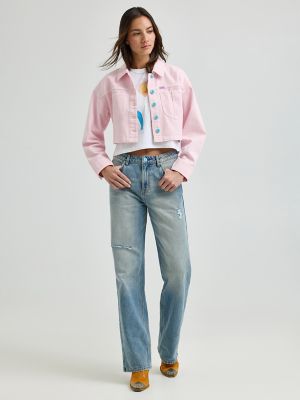 Women's Lee® x Ruohan Wang Crop Chore Jacket in Light Pink alternative view 2