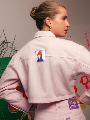 Women's Lee® x Ruohan Wang Crop Chore Jacket in Light Pink alternative view 4