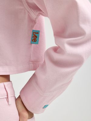 Women's Lee® x Ruohan Wang Crop Chore Jacket in Light Pink alternative view 6