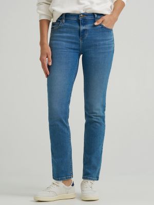 Women's Legendary High Rise Slim Straight Jean in On The Move alternative view