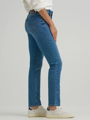 Women's Legendary High Rise Slim Straight Jean in On The Move alternative view 3