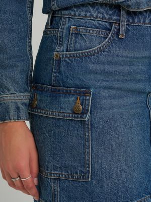 Women's Denim Cargo Skirt