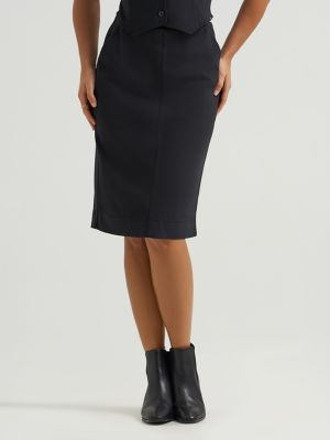 Women's High Rise Pull On Knit Pencil Skirt