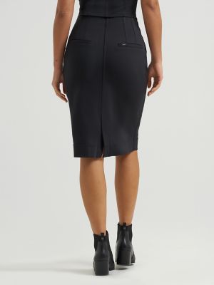 【新品未使用タグ付】highwaist pencil skirt ブラック Women's Stretch High Waist Pencil Skirt Below Knee for