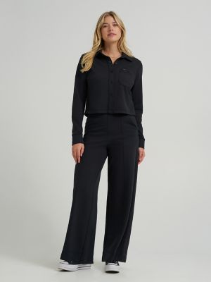 Women's Wide Leg Pull On Knit Pant