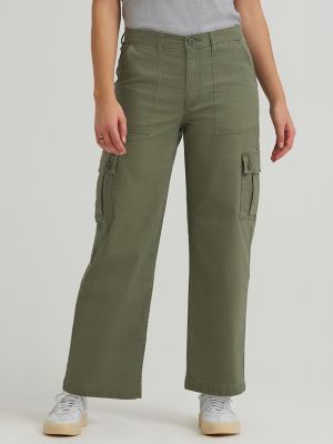 Women's Loose Straight Cargo Pant in Mercantile Green alternative view