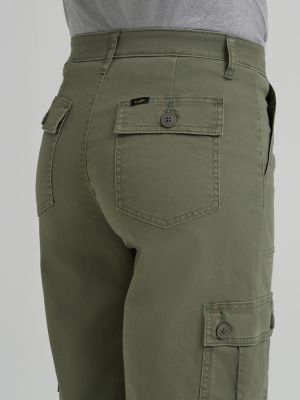 Women's Loose Straight Cargo Pant in Mercantile Green alternative view 4