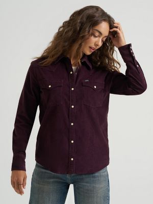 Women's Corduroy Western Snap Front Shirt