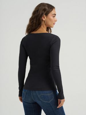 Women's Fitted Square Neck Top | SALE | Lee®