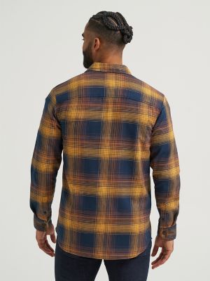 Men's All Purpose Button Down Shirt in Rivet Navy Squash Plaid