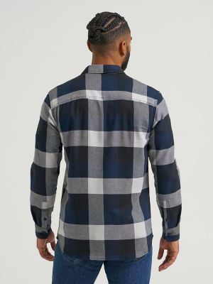 Men's All Purpose Button Down Shirt in Rivet Navy Buffalo alternative view