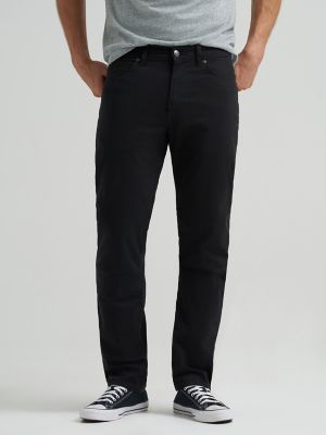 Men's Regular Straight Twill Pant in Black alternative view