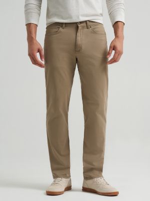 Men's Regular Straight Twill Pant in Cougar alternative view
