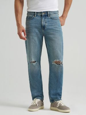 Men's Distressed 100% Cotton Relaxed Straight Jean in Savior alternative view