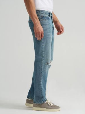 Men's Distressed 100% Cotton Relaxed Straight Jean in Savior alternative view 3