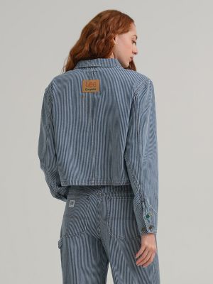 Women's Lee® x Crayola® Railroad Stripe Crop Chore Jacket | Lee x