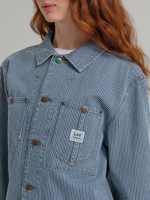 Women's Lee® x Crayola® Railroad Stripe Crop Chore Jacket | Lee x