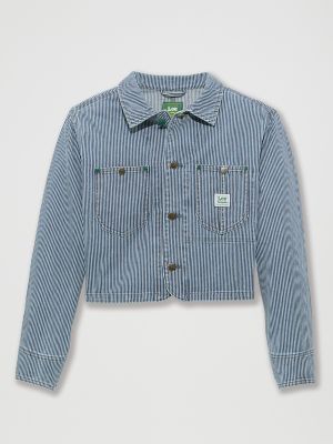 Women's Lee® x Crayola® Railroad Stripe Crop Chore Jacket | Lee x