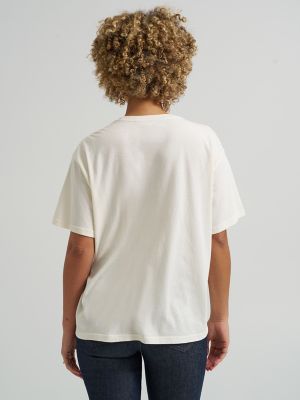 Women's Cursive Logo Tee in Soybean alternative view