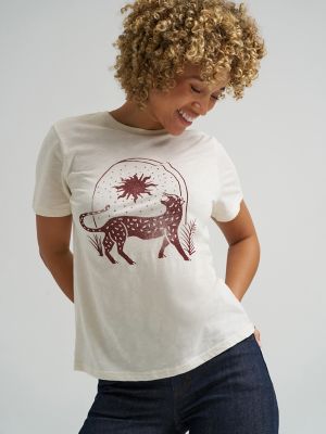Women's Celestial Tiger Graphic Tee in Soybean alternative view 5