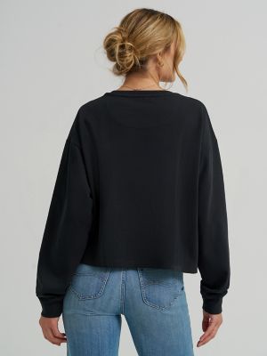 Women's 89' Crew Neck Sweatshirt in Jet Black