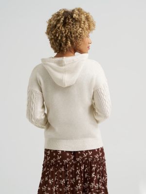 Women's Cable Knit Hooded Sweater SALE Lee®