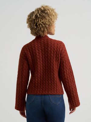 Women's Mock Neck Textured Sweater | SALE | Lee®