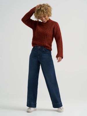 Women's Mock Neck Textured Sweater | SALE | Lee®