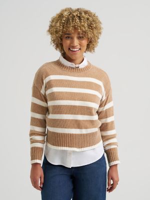 Women's Striped Chenille Sweater