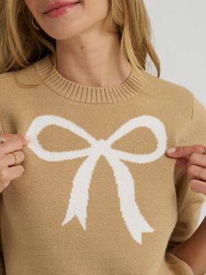 Women's Bow Print Sweater