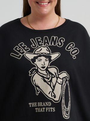 Women's Cowgirl Graphic Crew Neck Sweatshirt (Plus)