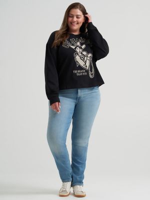 Women's Cowgirl Graphic Crew Neck Sweatshirt (Plus)