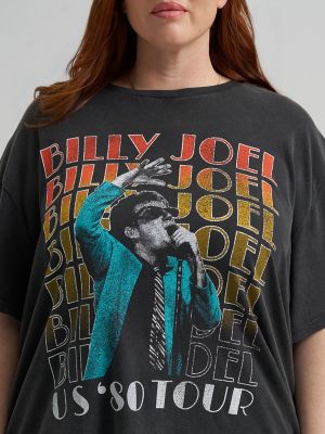 Women's Billy Joel Graphic Tee (Plus) in Jet Black alternative view 2