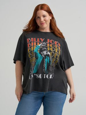 Women's Billy Joel Graphic Tee (Plus) in Jet Black main view