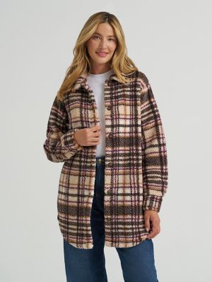 Women's Plaid Sherpa Shacket