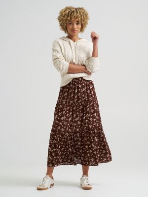 Women's Long Tiered Floral Skirt | SALE | Lee®