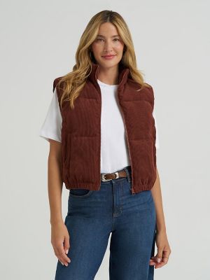 Women's Corduroy Puffer Vest