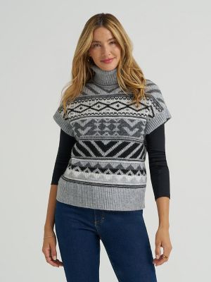 Women's Sleeveless Turtle Neck Sweater Vest