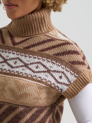 Women's Sleeveless Turtle Neck Sweater Vest | SALE | Lee®