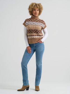 ニット/セーター Back Design Turtle-neck Knit Vest Side Slit Turtleneck Sweater Vest – Charming Charlie