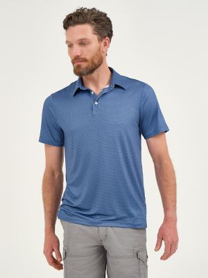 Men's Basket Print Performance Polo Shirt