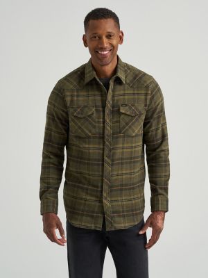 〈 Lee 〉Slim Fit Multicolor Flannel Shirt Men's Extreme Motion Working West Plaid Flannel Shirt | SALE