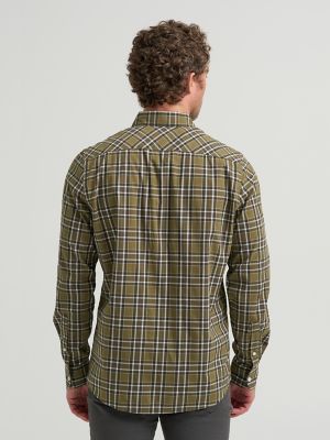 Men's Plaid Woven Button Down Shirt in Rosin alternative view