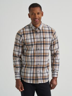 Men's Plaid Woven Button Down Shirt