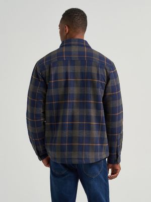 Men's Sherpa Lined Flannel Shirt Jacket