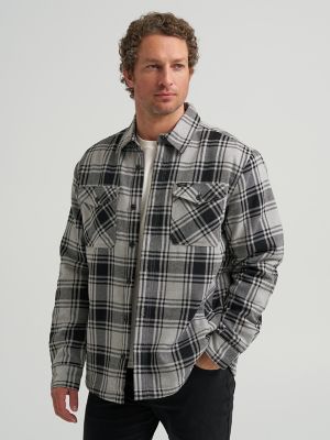 Men's Sherpa Lined Flannel Shirt Jacket