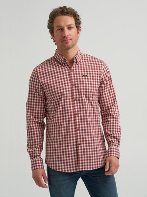 Men's Plaid Woven Button Down Shirt