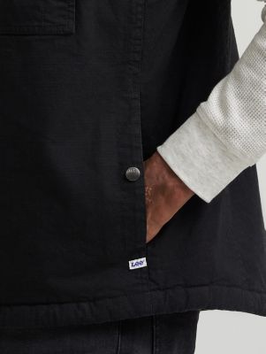 Mens Sherpa Lined Ripstop Vest:Black:S alternative view 3